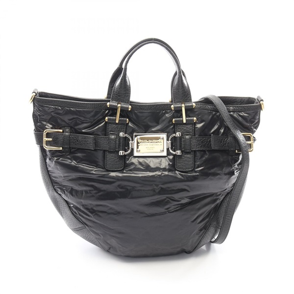 DOLCE GABBANA Shoulder crossbody Tote Bag leather Black Used Women
