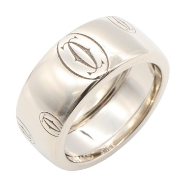 CARTIER Happy Birthday Ring 18KWG White Gold Used women US size 4.5 #48