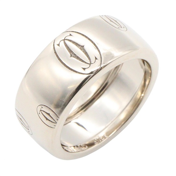 CARTIER Happy Birthday Ring 18KWG White Gold Used women US size 4.5 #48