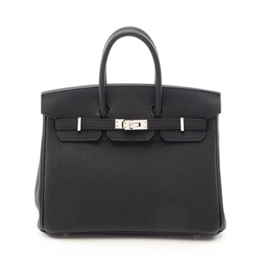 HERMES Birkin 25 Handbag Togo leather  Black Used Women SHW U