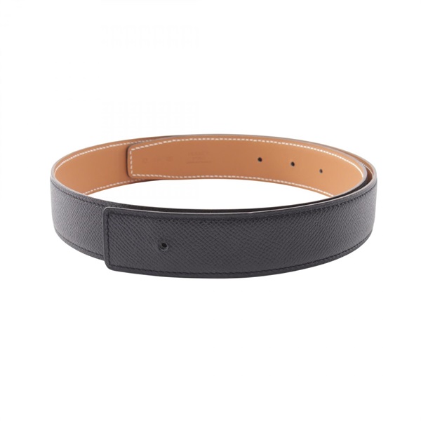 HERMES Constance Reversible Belt Ceinture Epsom Swift leather Black Brown #80