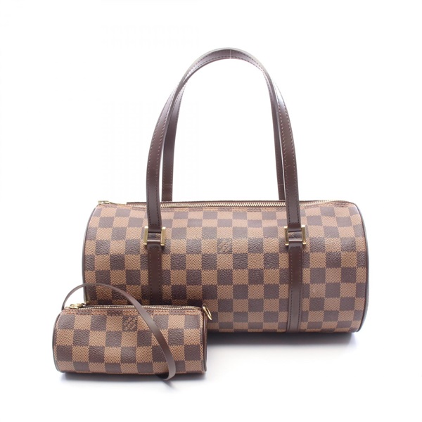 LOUIS VUITTON Papillon 30 shoulder Handbag N51303 Damier canvas leather used