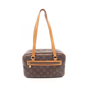 LOUIS VUITTON Cite MM Shoulder Bag M51182 Monogram canvas leather Brown Used LV