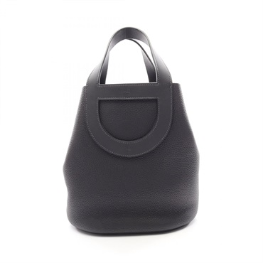 HERMES In The Loop 23 Tote Handbag Clemence Swift leather Navy SHW Used