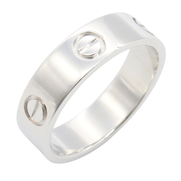 CARTIER Love Ring 18KWG White Gold Used Unisex US size 8.5 #59