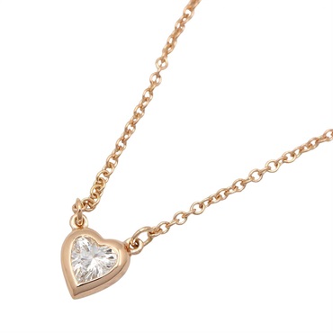TIFFANY＆CO By the Yard Heart Diamond Necklace Pendant 18KRG Gold Used Women