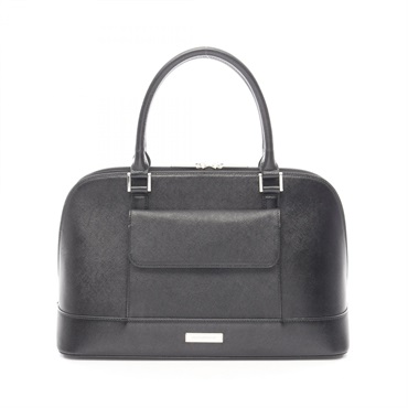 BURBERRY Handbag Leather Black Used Women