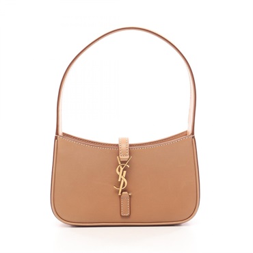 SAINT LAURENT PARIS Mini Hobo LE 5 A 7 Handbag 710318 leather Beige Used Women