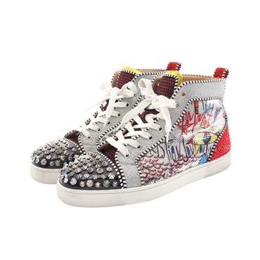 Christian Louboutin NO LIMIT F18 FLAT Sequins Sneakers #40 1/2 Suede enamel Used