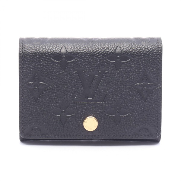 LOUIS VUITTON Enveloppe carte de Visit Card Case holder M27908 leather Noir used