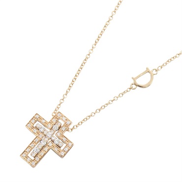 Damiani Belle Epoque Diamond Necklace Pendant 18KRG Pink Rose Gold Used Women