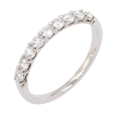 TIFFANY＆CO Forever Band Diamond Ring Pt950 Platinum Used Women US size #4.25
