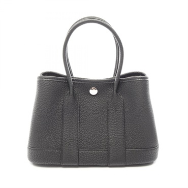 HERMES Neo Garden 23 Tote Handbag Negonda leather Black Preowned Women SHW