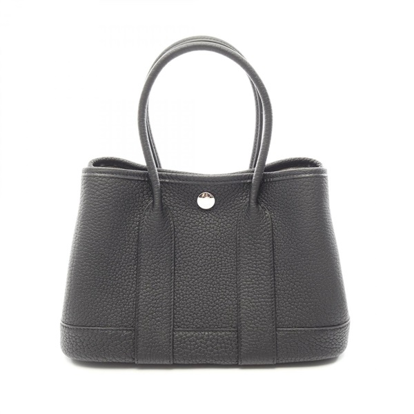 HERMES Neo Garden 23 Tote Handbag Negonda leather Black Preowned Women SHW