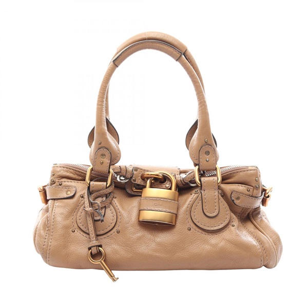 Chloe Paddington Shoulder Handbag leather Brown Used Women