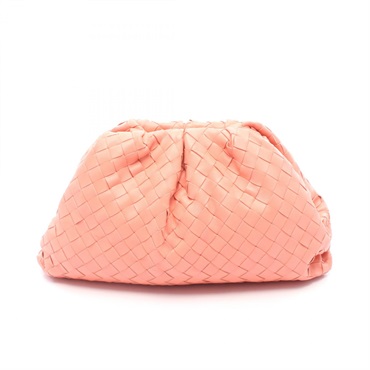 BOTTEGA VENETA The Pouch Intrecciato businessclutch bag 576175 Lambskin pink