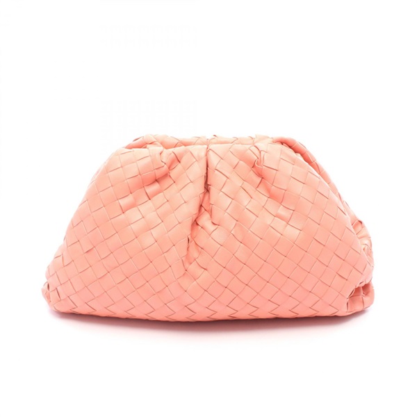 BOTTEGA VENETA The Pouch Intrecciato businessclutch bag 576175 Lambskin pink