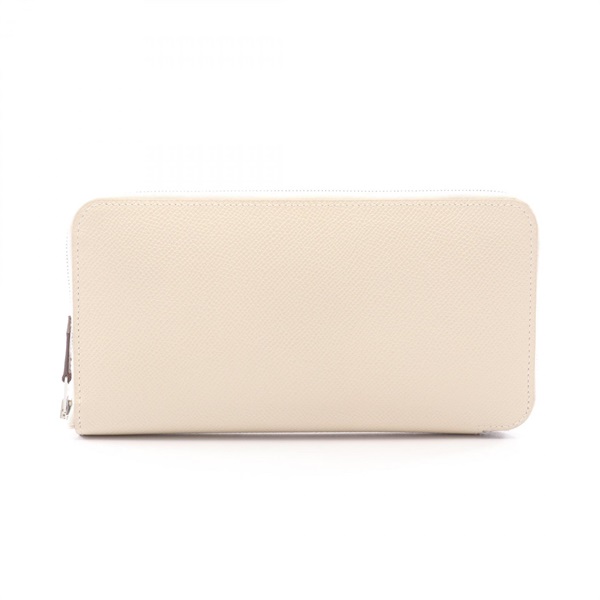 HERMES Azap long silkin Around long wallet purse K Epsom leather craie Used SHW