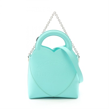 TIFFANY＆CO Return to TIFFANY&Co. Chain Crossbody Handbag leather Blue Used