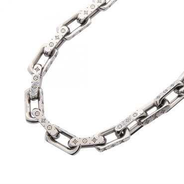 LOUIS VUITTON Collier Chain Monogram Necklace Stainless Steel Used Women LV