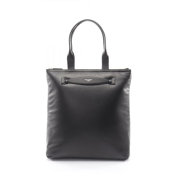 DOLCE GABBANA Shopping Tote Bag leather Black Used mens