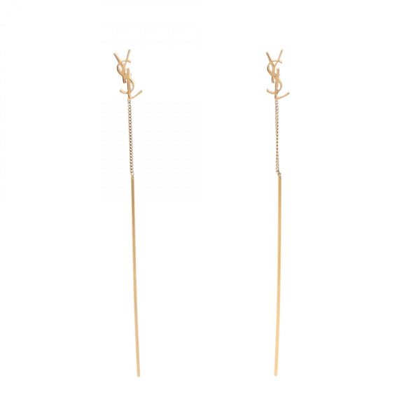 SAINT LAURENT PARIS OPYUM Cassandra Threader Pierced earrings GP Used Women