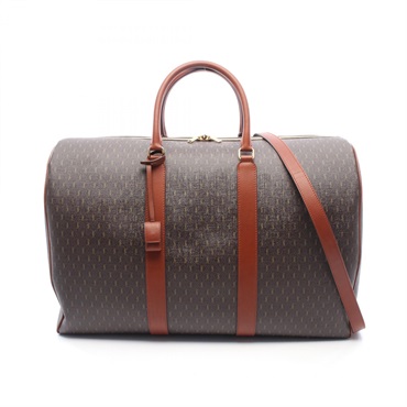 SAINT LAURENT PARIS Monogram Shoulder Hand bag Canvas leather Brown Preowned