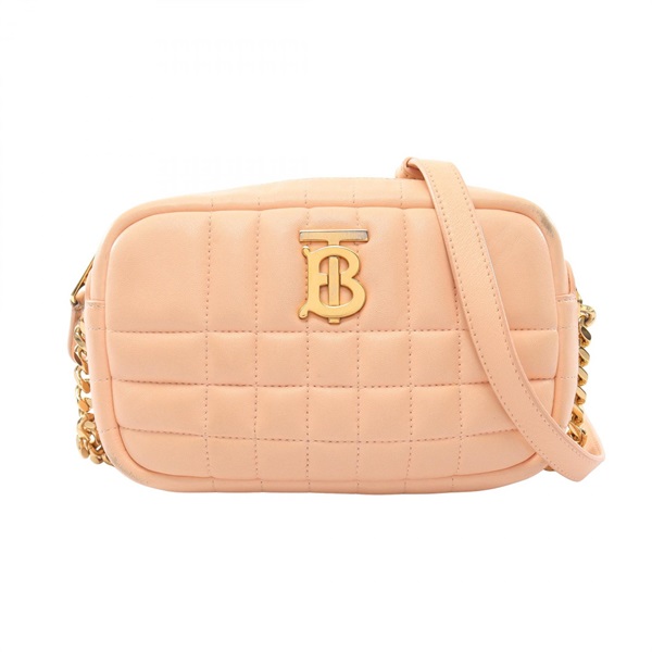 BURBERRY Roller Crossbody Shoulder Bag leather Pink Used Women