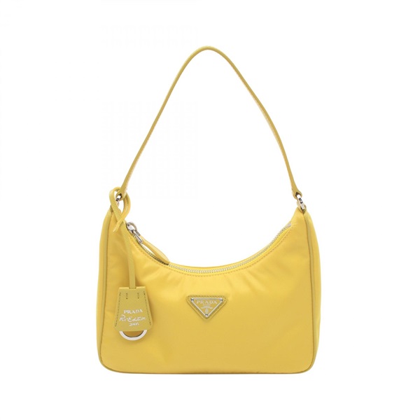 PRADA TESSUTO SAFFIANO Handbag 1NE204 Nylon leather Yellow Used Women