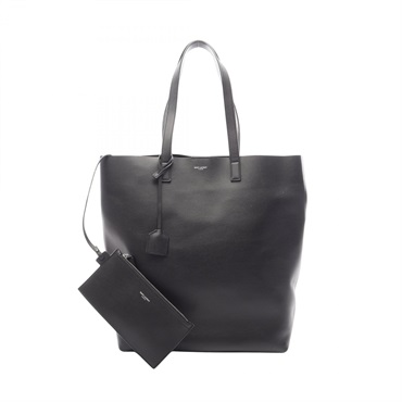 SAINT LAURENT PARIS bold Tote Shoulder Bag 676657 leather Black Used Women