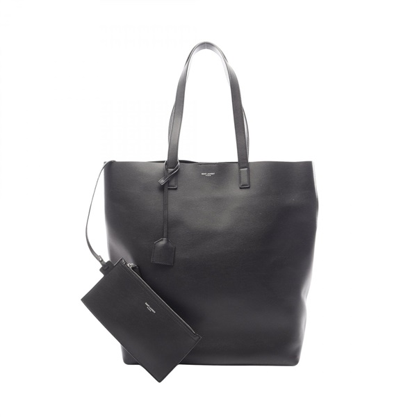 SAINT LAURENT PARIS bold Tote Shoulder Bag 676657 leather Black Used Women