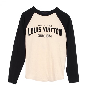 LOUIS VUITTON Logo Raglan Long-sleeved Shirt RW251WW RYH FSTB05 cotton #XS