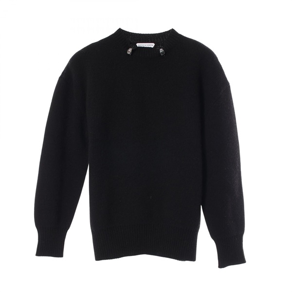 BOTTEGA VENETA Metal ring sweater knitwear wool Black Used Women size S