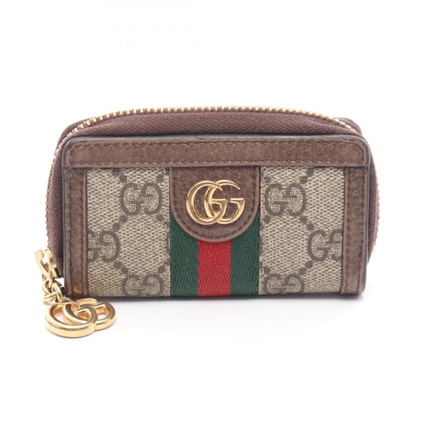 GUCCI Ophidia GG Supreme Key Coin Case Holder 523157 leather canvas Beige Used