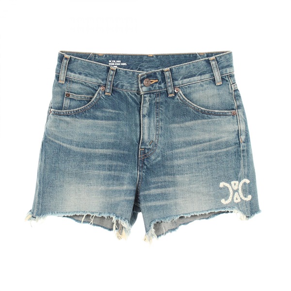 CELINE Triomphe Skate Shorts Denim pants #24 cotton Blue Used Women