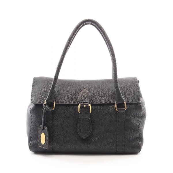 FENDI Linda Selleria Handbag 8BR547 leather Black Used Women
