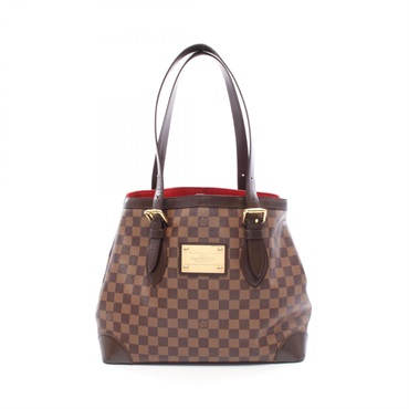 LOUIS VUITTON Hampstead MM Tote shoulder Bag N51204 Damier leather Ebene Used