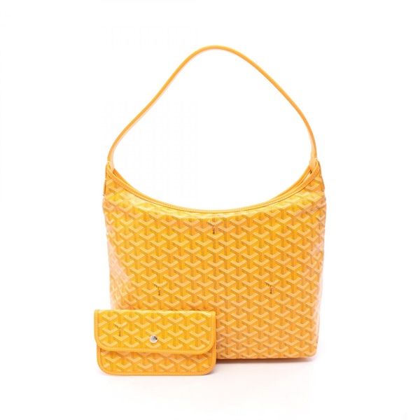 GOYARD Boheme Hobo Shoulder Bag PVC coated canvas leather Yellow Preowned